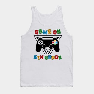Back To School Game On 5th Grade Funny Gamer Kids Boys Tank Top